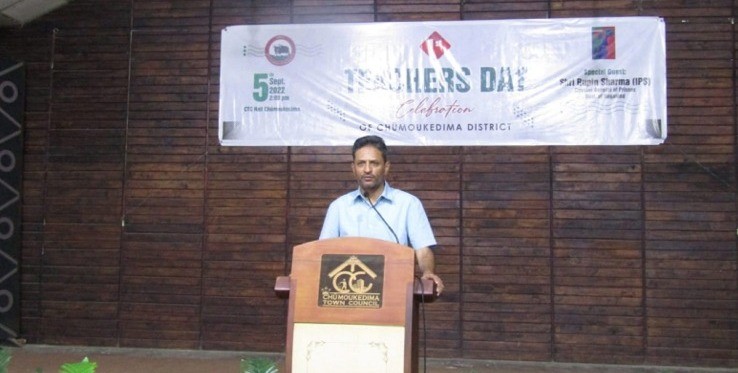 Rupin Sharma, IPS gracing as the 1st Teachers’ Day celebration of Chümoukedima district held at CTC Hall, on September 5. (DIPR Photo)